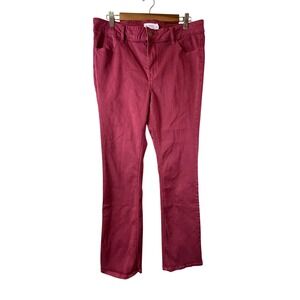 M Jeans by Maurices Women's Slim Boot Mid Rise Burgundy Pants Size M